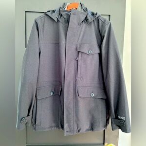 LL Bean Jacket Mens Medium Navy All Season 3-in-1 Coat Removable Shell 284416